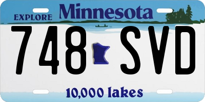 MN license plate 748SVD