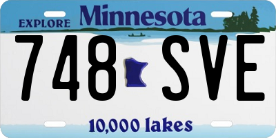 MN license plate 748SVE