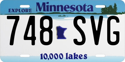 MN license plate 748SVG