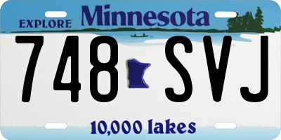 MN license plate 748SVJ