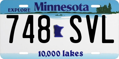MN license plate 748SVL