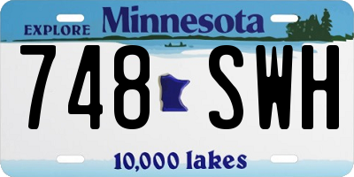MN license plate 748SWH