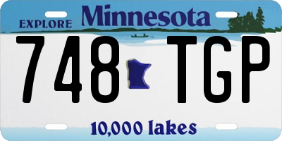 MN license plate 748TGP