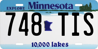 MN license plate 748TIS