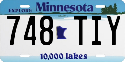 MN license plate 748TIY
