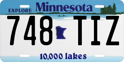 MN license plate 748TIZ