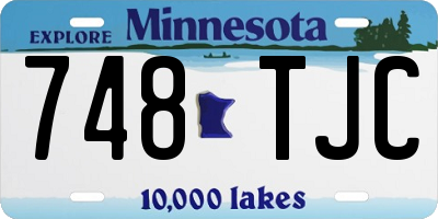 MN license plate 748TJC