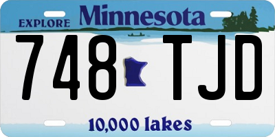 MN license plate 748TJD