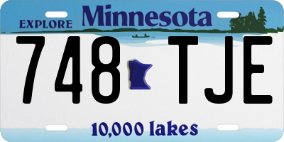 MN license plate 748TJE