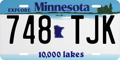 MN license plate 748TJK
