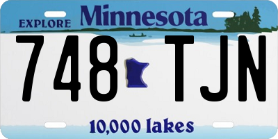 MN license plate 748TJN
