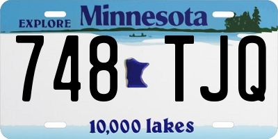 MN license plate 748TJQ