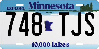 MN license plate 748TJS