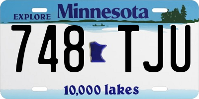 MN license plate 748TJU