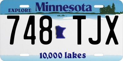 MN license plate 748TJX