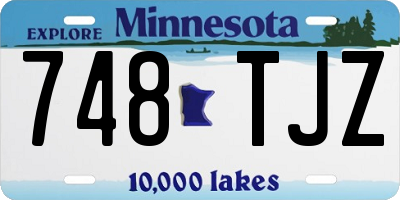 MN license plate 748TJZ