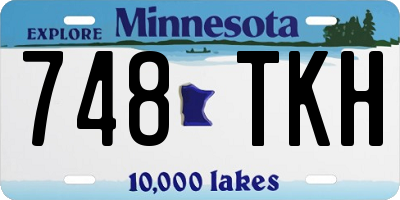 MN license plate 748TKH
