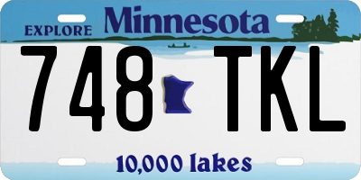 MN license plate 748TKL