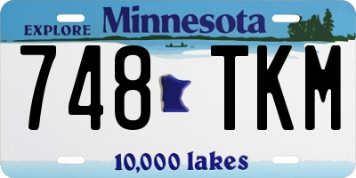 MN license plate 748TKM