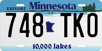 MN license plate 748TKO