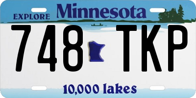 MN license plate 748TKP