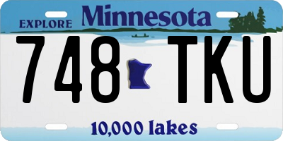 MN license plate 748TKU