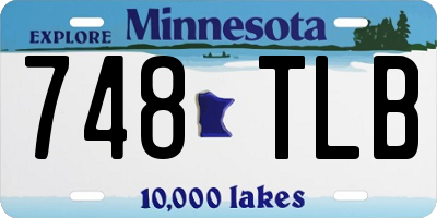 MN license plate 748TLB