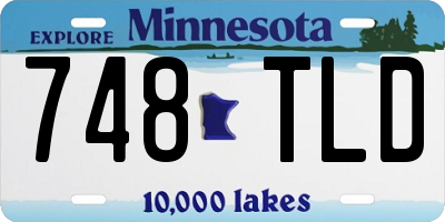 MN license plate 748TLD