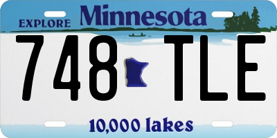 MN license plate 748TLE