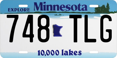 MN license plate 748TLG