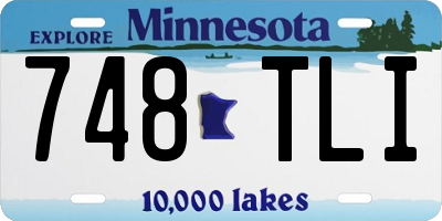 MN license plate 748TLI