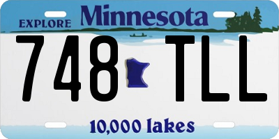 MN license plate 748TLL