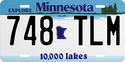 MN license plate 748TLM