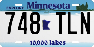 MN license plate 748TLN