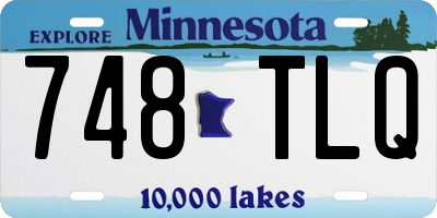 MN license plate 748TLQ