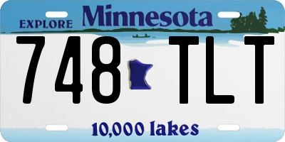 MN license plate 748TLT
