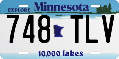MN license plate 748TLV