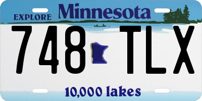 MN license plate 748TLX