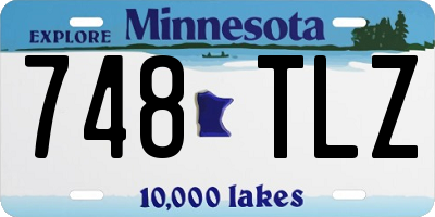 MN license plate 748TLZ