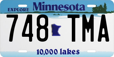 MN license plate 748TMA