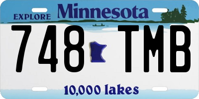 MN license plate 748TMB