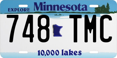 MN license plate 748TMC