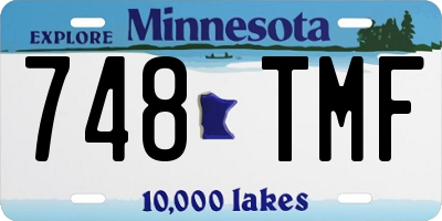 MN license plate 748TMF