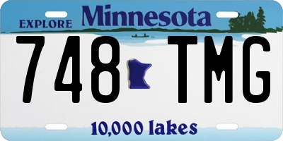 MN license plate 748TMG