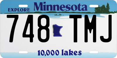 MN license plate 748TMJ