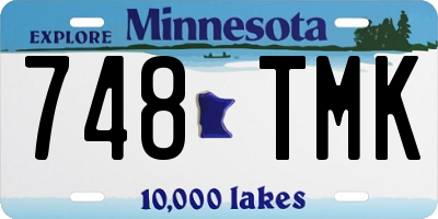 MN license plate 748TMK