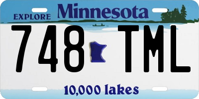 MN license plate 748TML