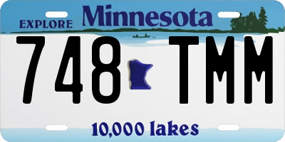 MN license plate 748TMM
