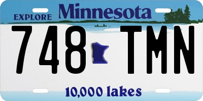 MN license plate 748TMN