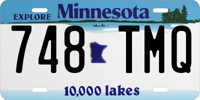 MN license plate 748TMQ